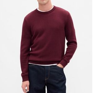 GAP Men's Deep Burgundy Crewneck Sweater